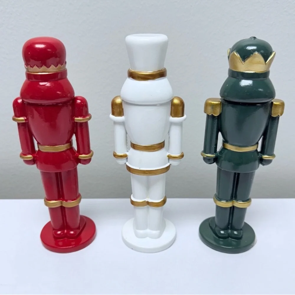 New! Set of 3 Target Bullseye Playground Christmas Nutcracker Figurines
